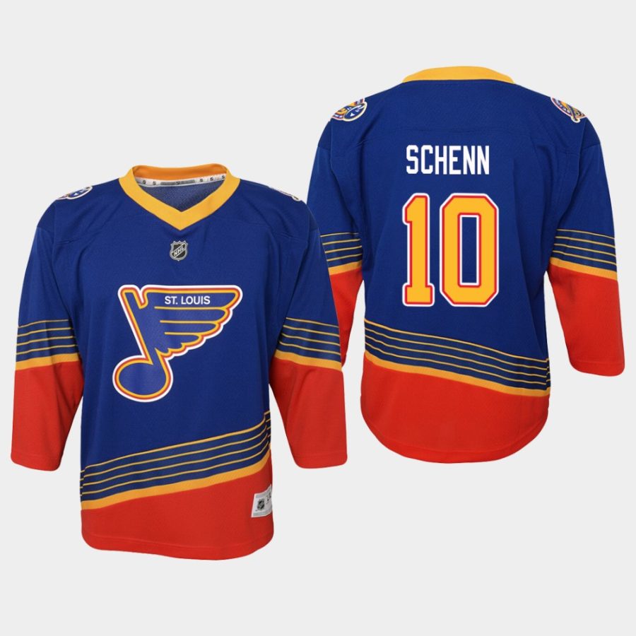 youth blues brayden schenn blue retro replica jersey