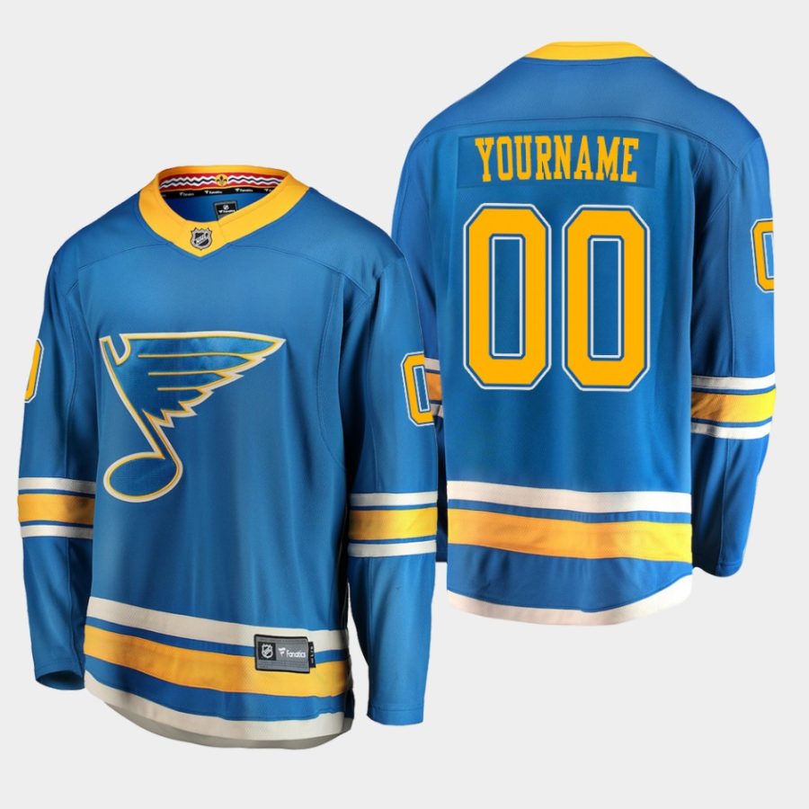 youth blues custom alternate breakaway player jersey