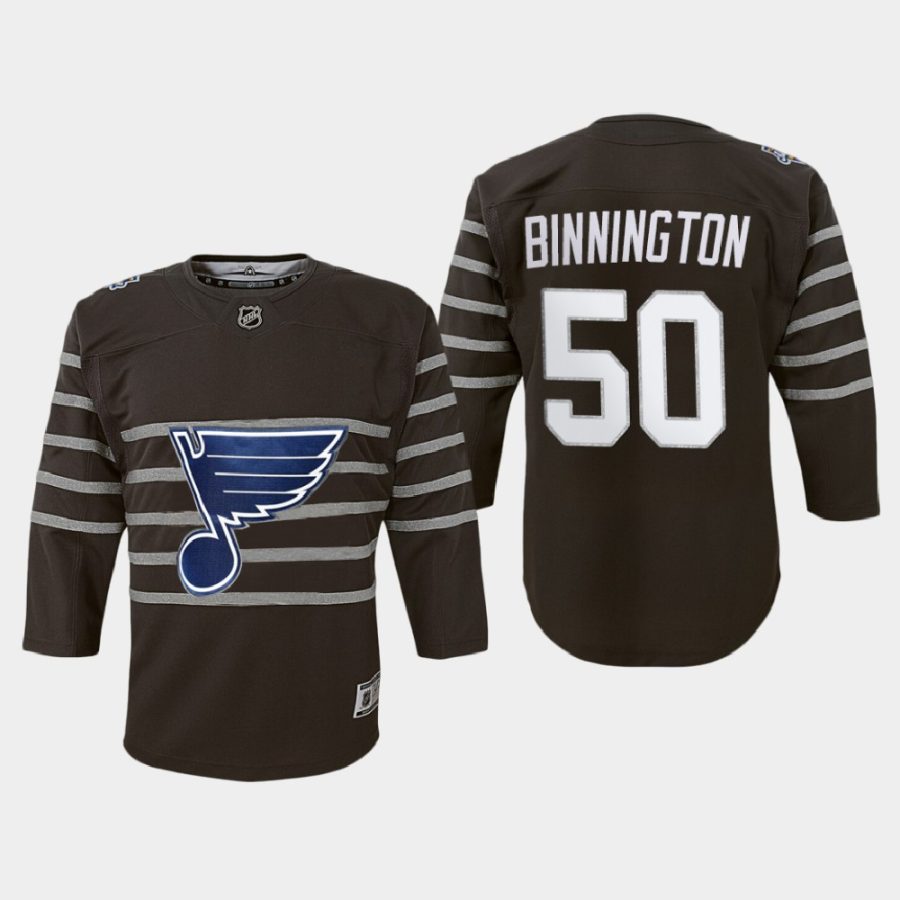 youth blues jordan binnington gray 2020 nhl all star game premier player jersey