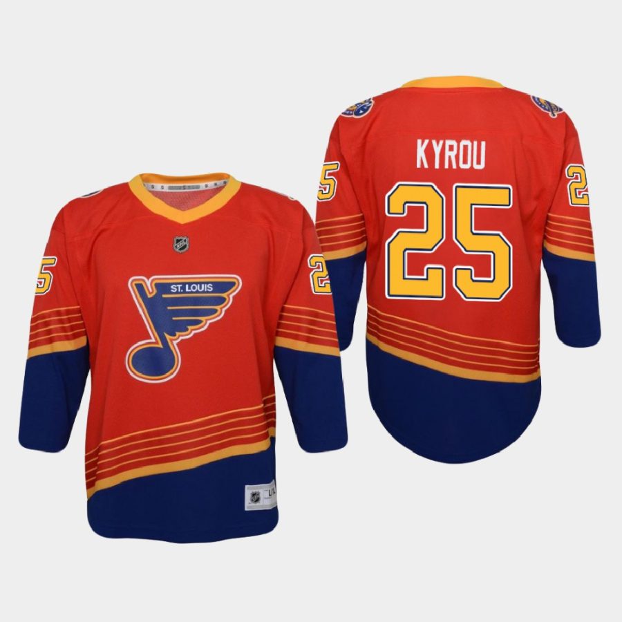 youth blues jordan kyrou red 2020 21 reverse retro replica jersey