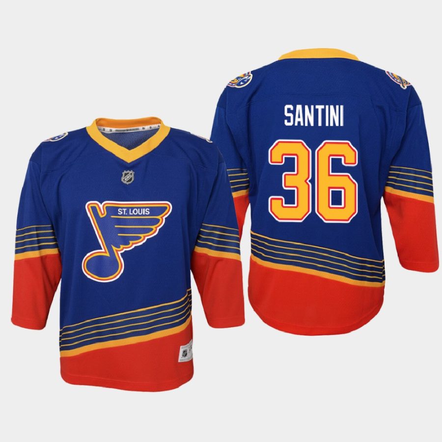 youth blues steven santini blue 2021 retro jersey