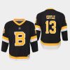 youth bruins charlie coyle black alternate replica jersey