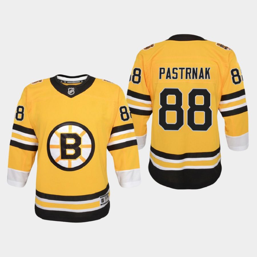 youth bruins david pastrnak gold 2020 21 reverse retro replica jersey