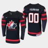 youth canada team custom 2019 iihf world u18 championship black player jersey