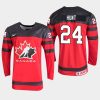 youth canada team daemon hunt 2019 iihf world u18 championship red player jersey