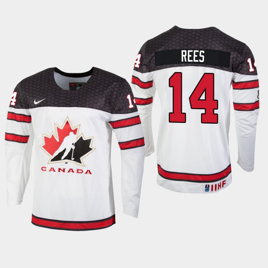 youth canada team jamieson rees 2019 iihf world u18 championship white player jersey