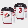 youth canada team kaedan korczak 2019 iihf world u18 championship white player jersey