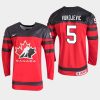 youth canada team michael vukojevic 2019 iihf world u18 championship red player jersey