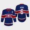 youth canadiens shea weber royal 2020 21 reverse retro special edition replica jersey