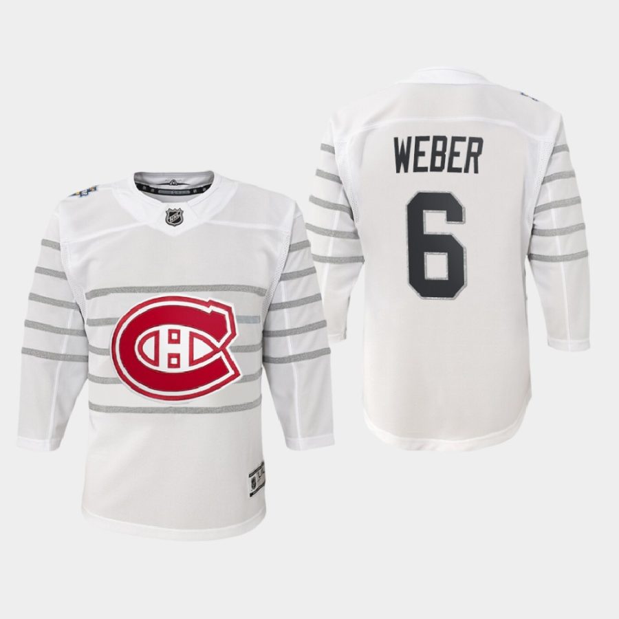 youth canadiens shea weber white 2020 nhl all star game premier player jersey