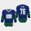 youth canucks arturs silovs blue 2021 alternate jersey