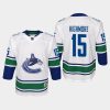 youth canucks matthew highmore white 2021 away jersey