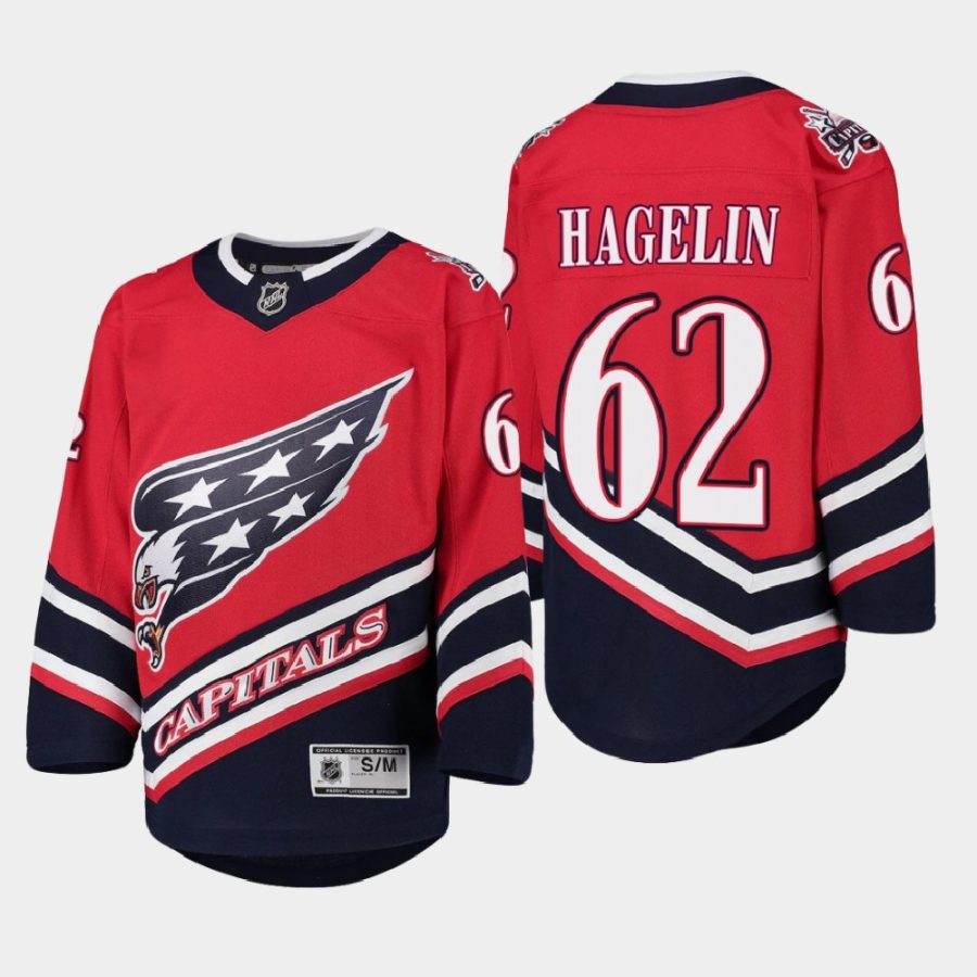 youth capitals carl hagelin red 2021 special edition jersey