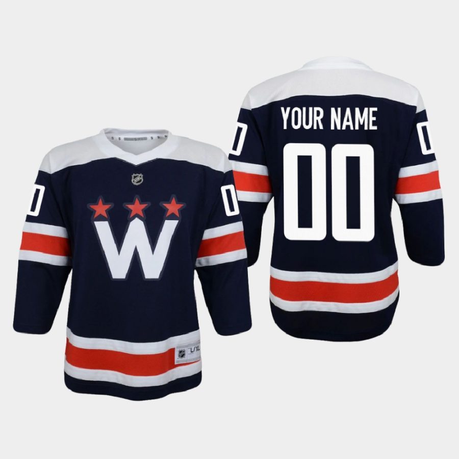 youth capitals custom navy 2020 21 alternate replica jersey