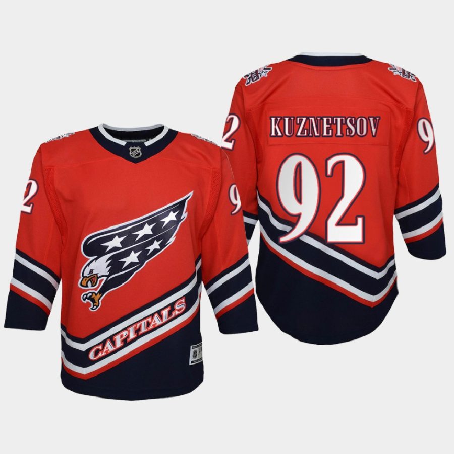 youth capitals evgeny kuznetsov red 2020 21 reverse retro jersey