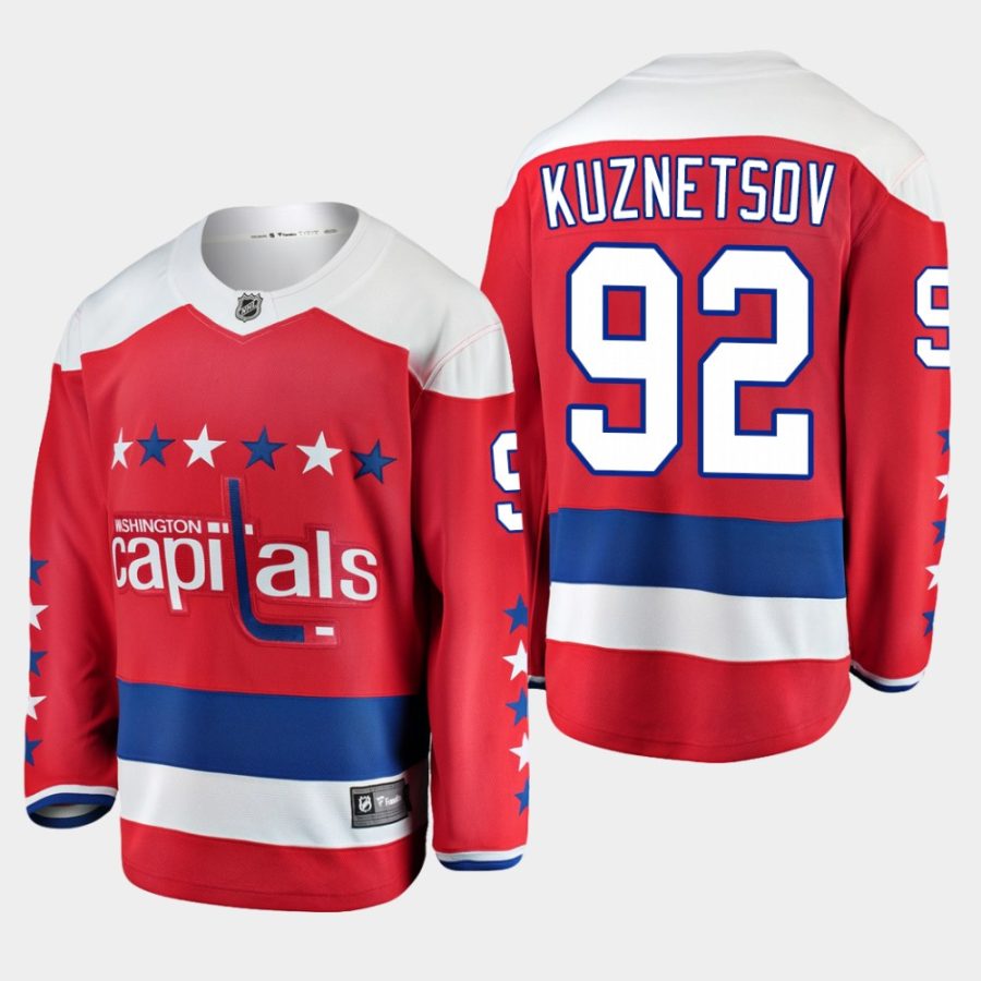 youth capitals evgeny kuznetsov red alternate breakaway player jersey