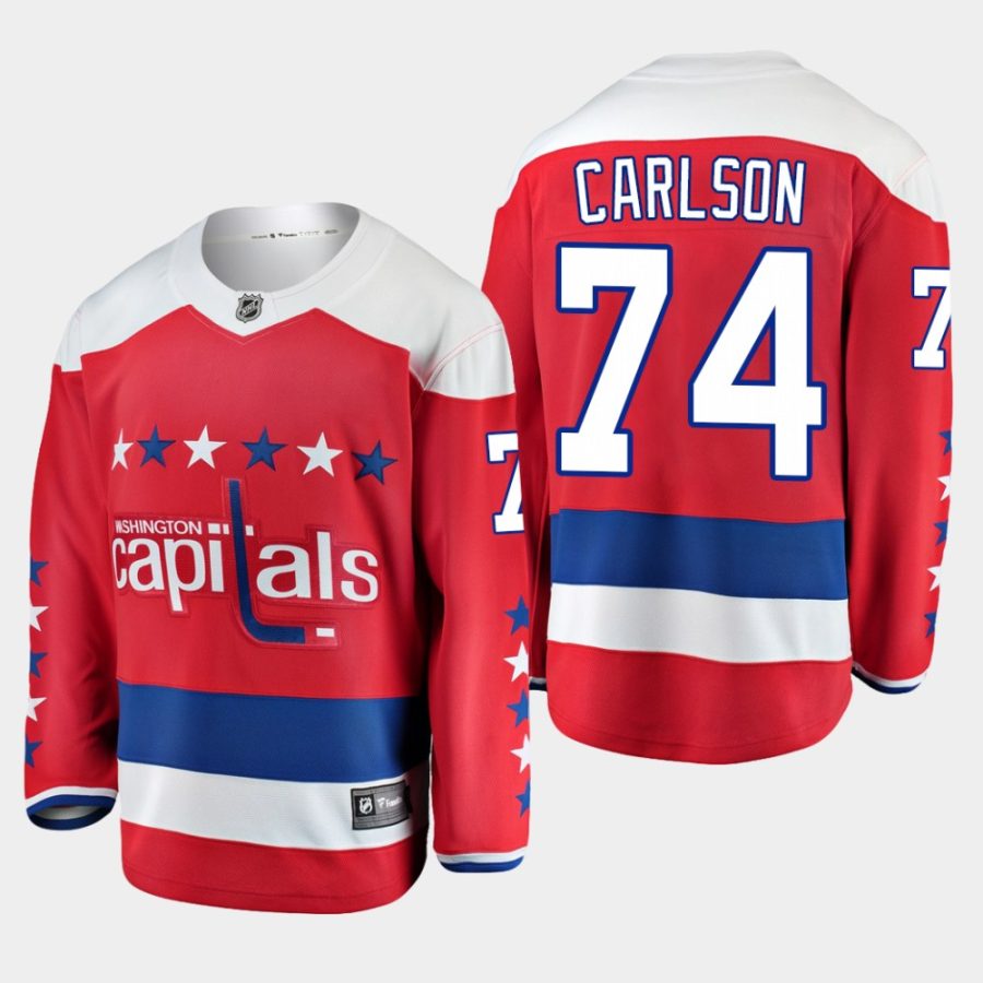 youth capitals john carlson red alternate breakaway player jersey