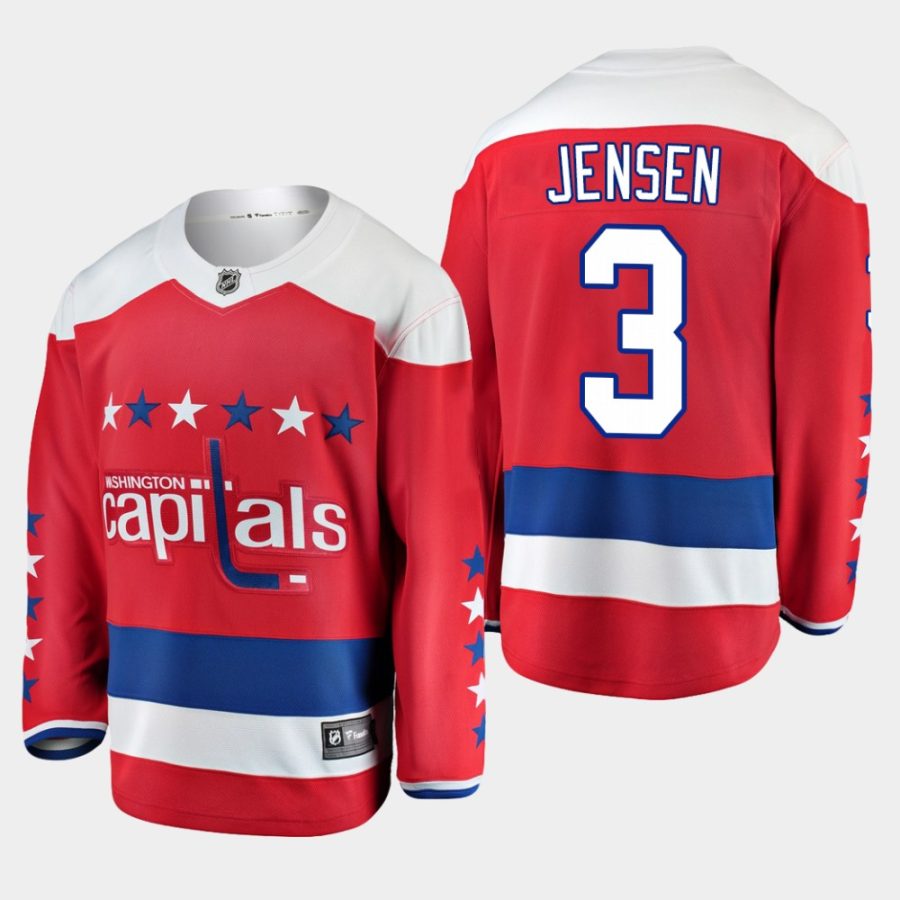 youth capitals nick jensen red alternate breakaway player jersey