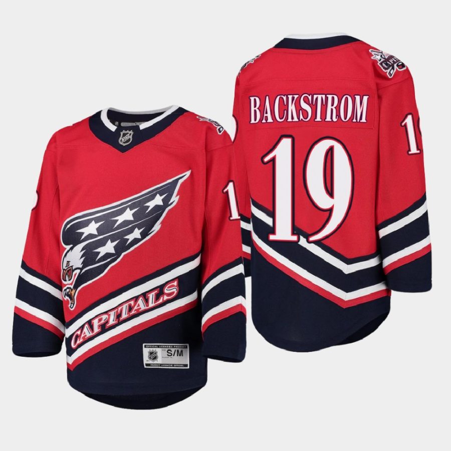 youth capitals nicklas backstrom red 2021 special edition jersey