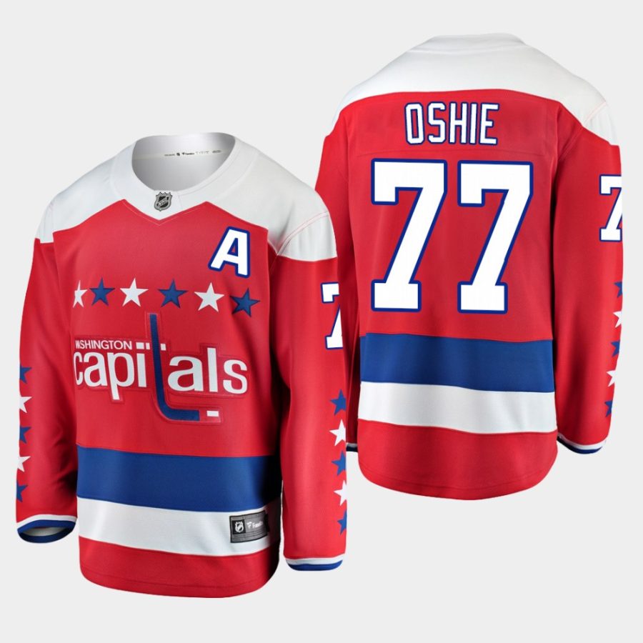 youth capitals t. j. oshie red alternate breakaway player jersey