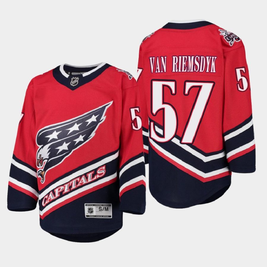 youth capitals trevor van riemsdyk red 2021 special edition jersey