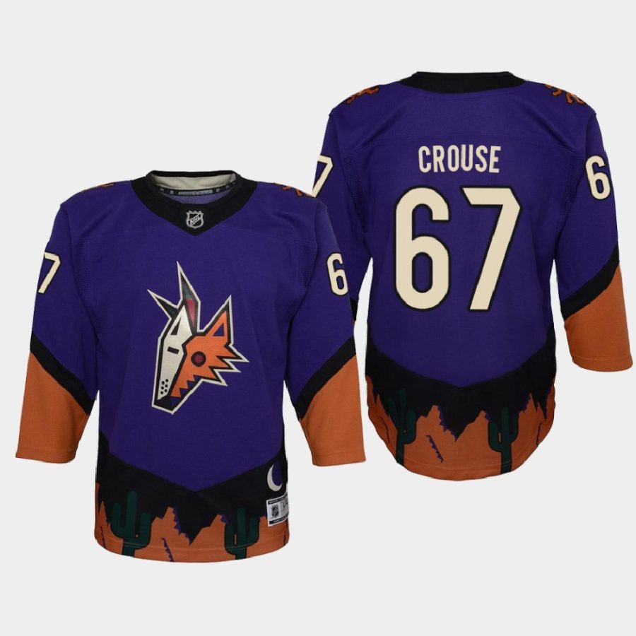 youth coyotes lawson crouse purple 2020 21 reverse retro replica jersey