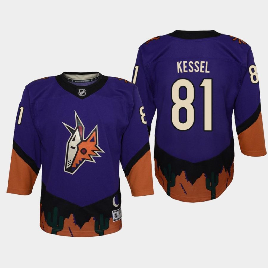 youth coyotes phil kessel purple 2020 21 reverse retro replica jersey