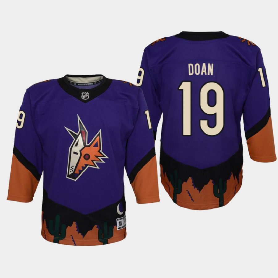 youth coyotes shane doan purple 2020 21 reverse retro replica jersey