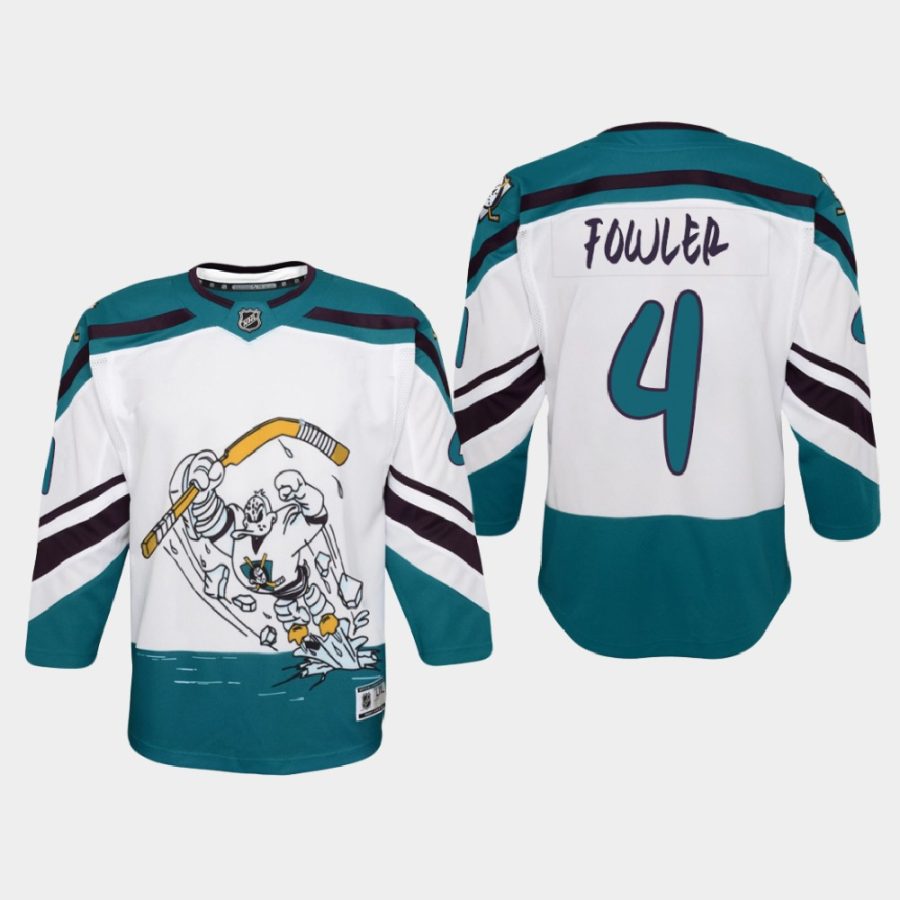 youth ducks cam fowler white 2021 special edition jersey