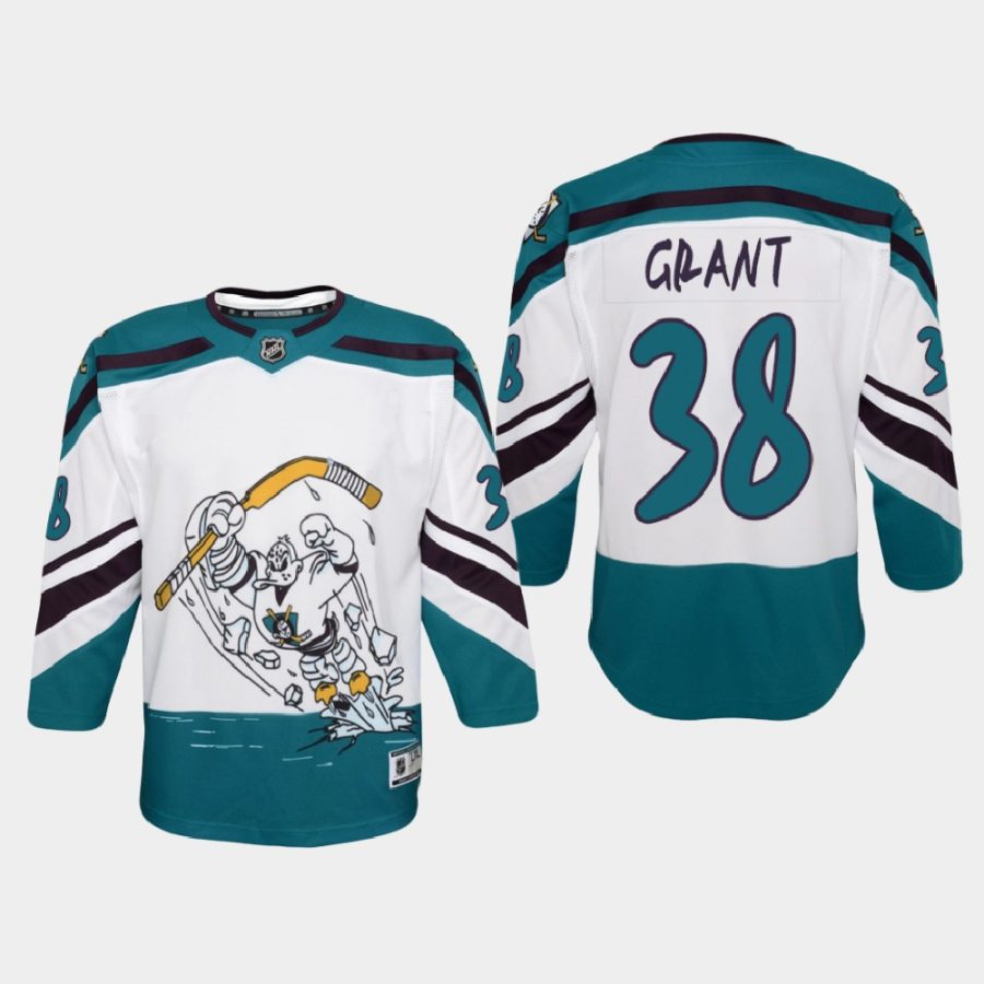 youth ducks derek grant white 2021 special edition jersey