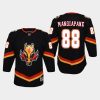 youth flames andrew mangiapane black 2020 21 reverse retro replica jersey