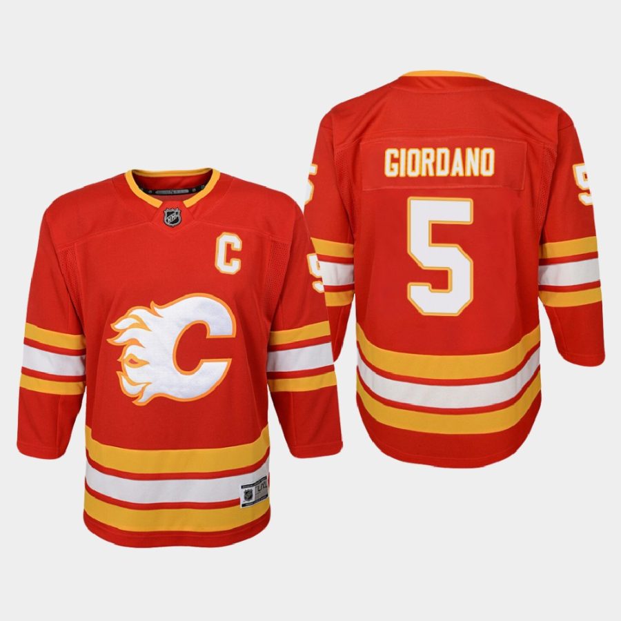 youth flames mark giordano red 2020 21 home premier jersey