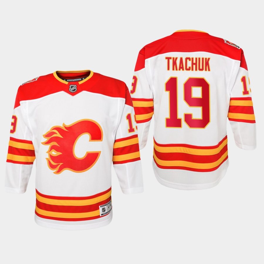 youth flames matthew tkachuk 2019 heritage classic premier jersey