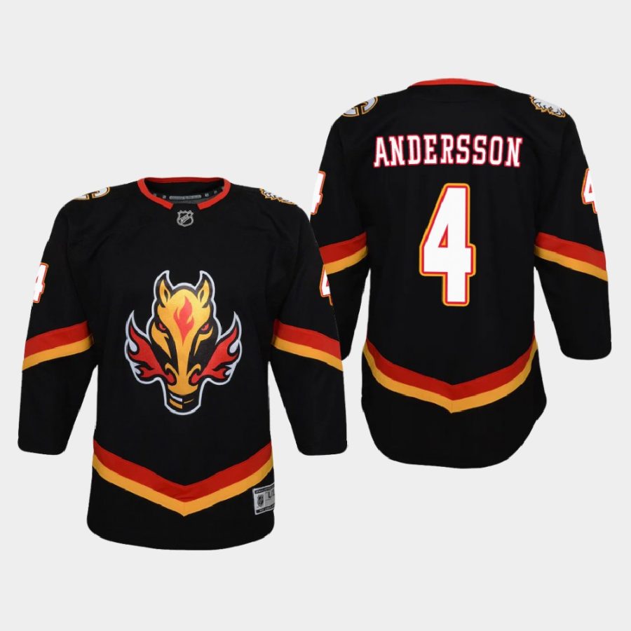 youth flames rasmus andersson black 2020 21 reverse retro replica jersey