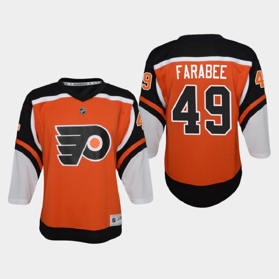 youth flyers joel farabee orange 2020 21 reverse retro replica jersey