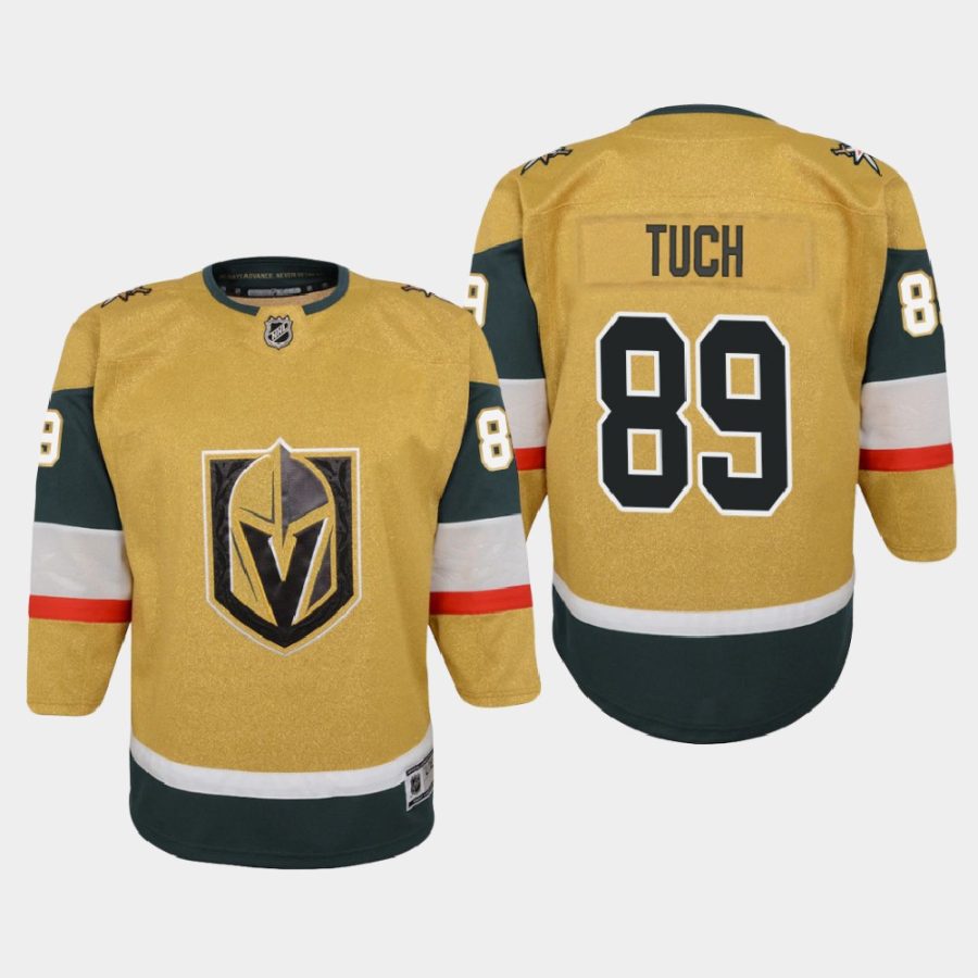 youth golden knights alex tuch gold 2020 21 alternate premier jersey