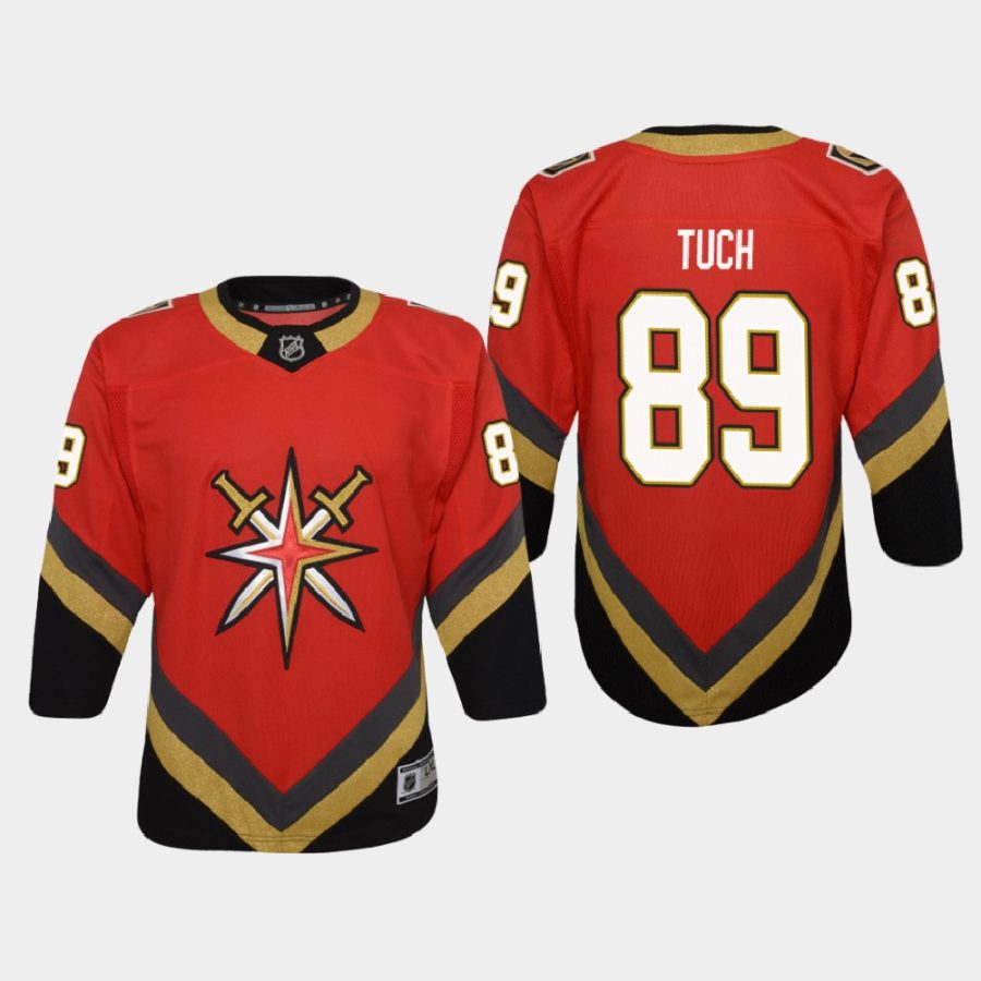 youth golden knights alex tuch red 2020 21 reverse retro replica jersey