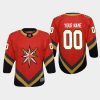 youth golden knights custom red 2020 21 reverse retro replica jersey