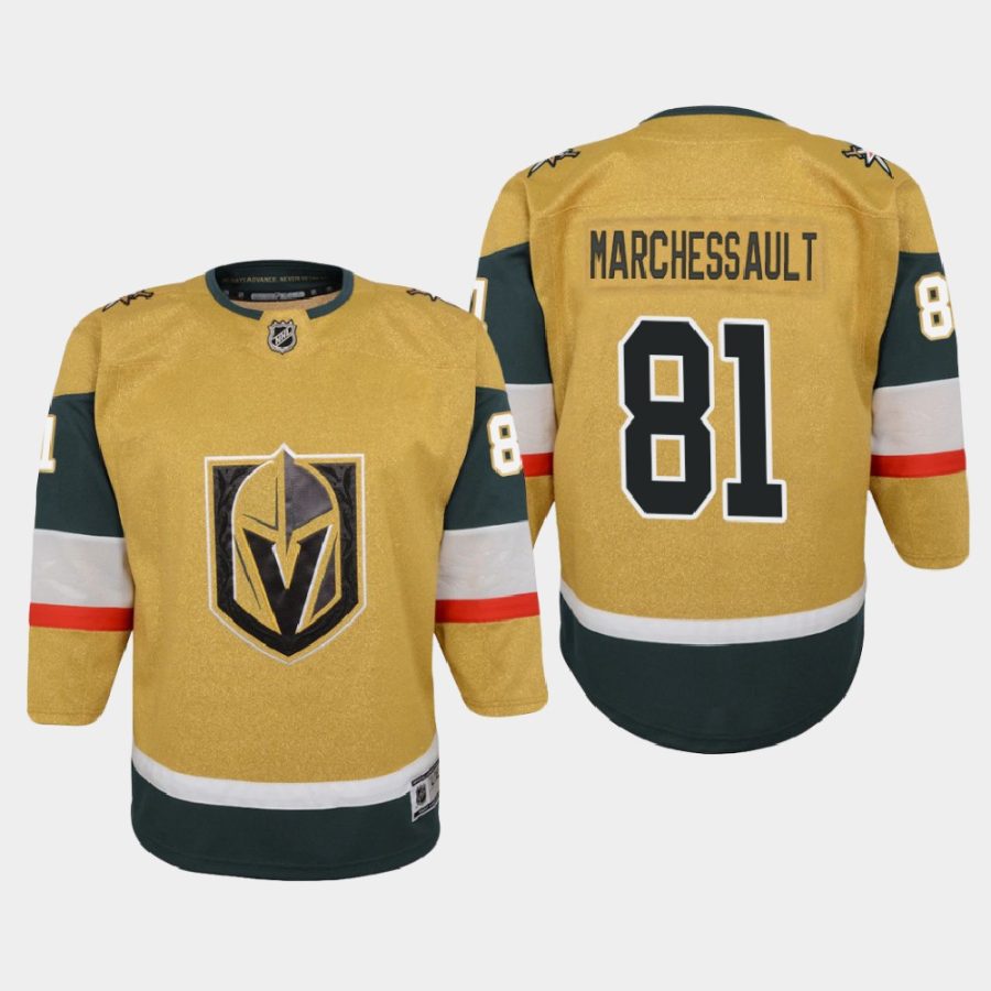 youth golden knights jonathan marchessault gold 2020 21 alternate premier jersey