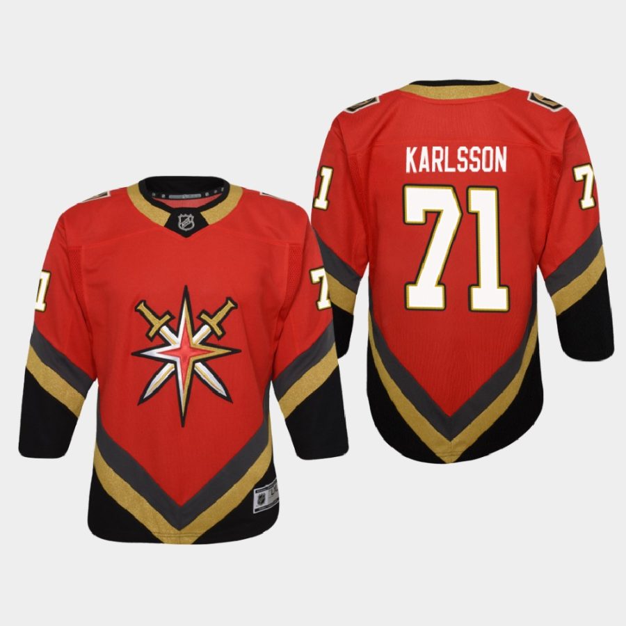 youth golden knights william karlsson red 2020 21 reverse retro replica jersey