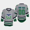 youth hurricanes custom green 2020 21 reverse retro replica jersey