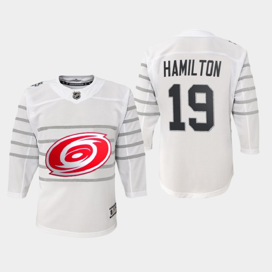 youth hurricanes dougie hamilton white 2020 nhl all star game premier player jersey