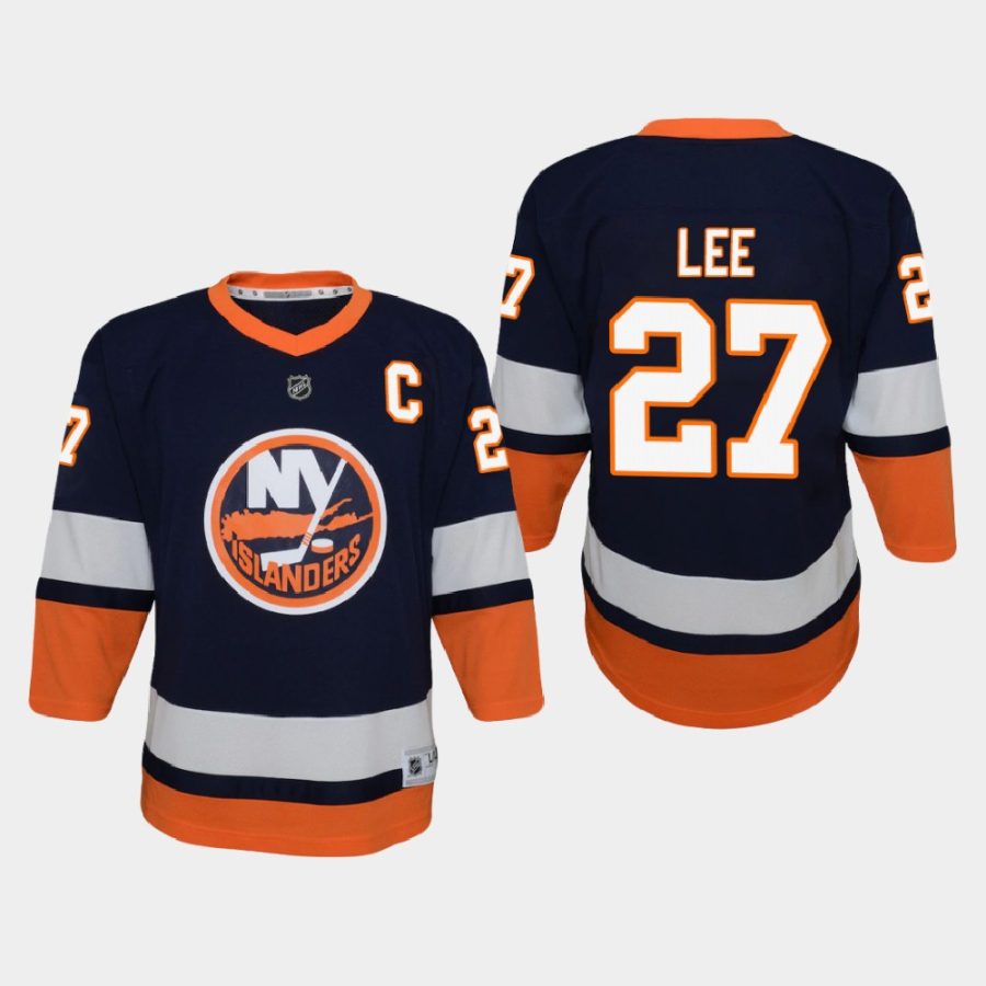 youth islanders anders lee blue 2020 21 reverse retro special edition replica jersey