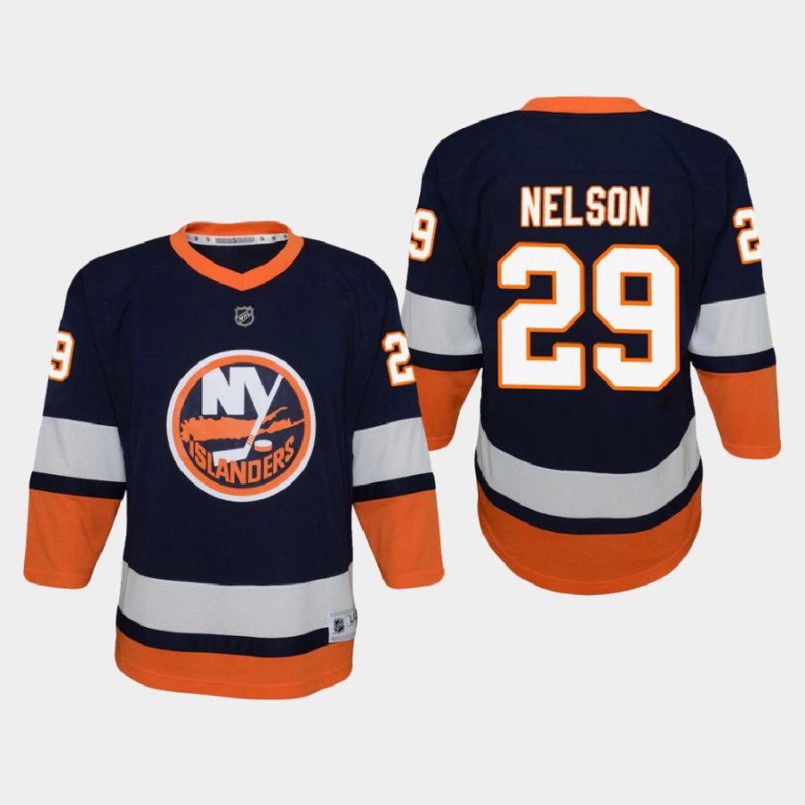 youth islanders brock nelson blue 2020 21 reverse retro special edition replica jersey