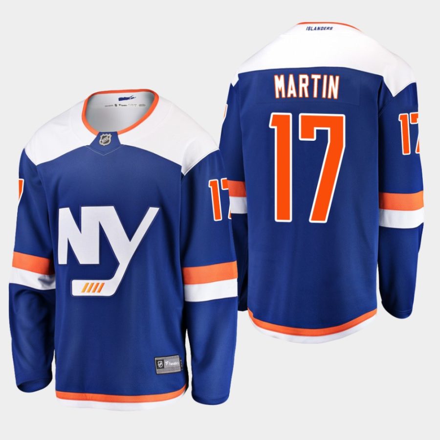 youth islanders matt martin alternate breakaway player jersey