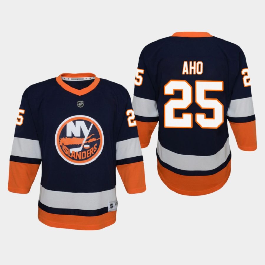 youth islanders sebastian aho blue 2020 21 reverse retro special edition replica jersey