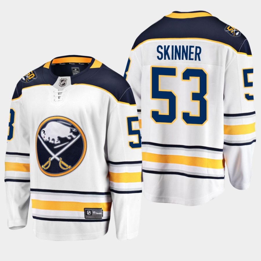 youth jeff skinner sabres white 50th anniversary away breakaway player jersey