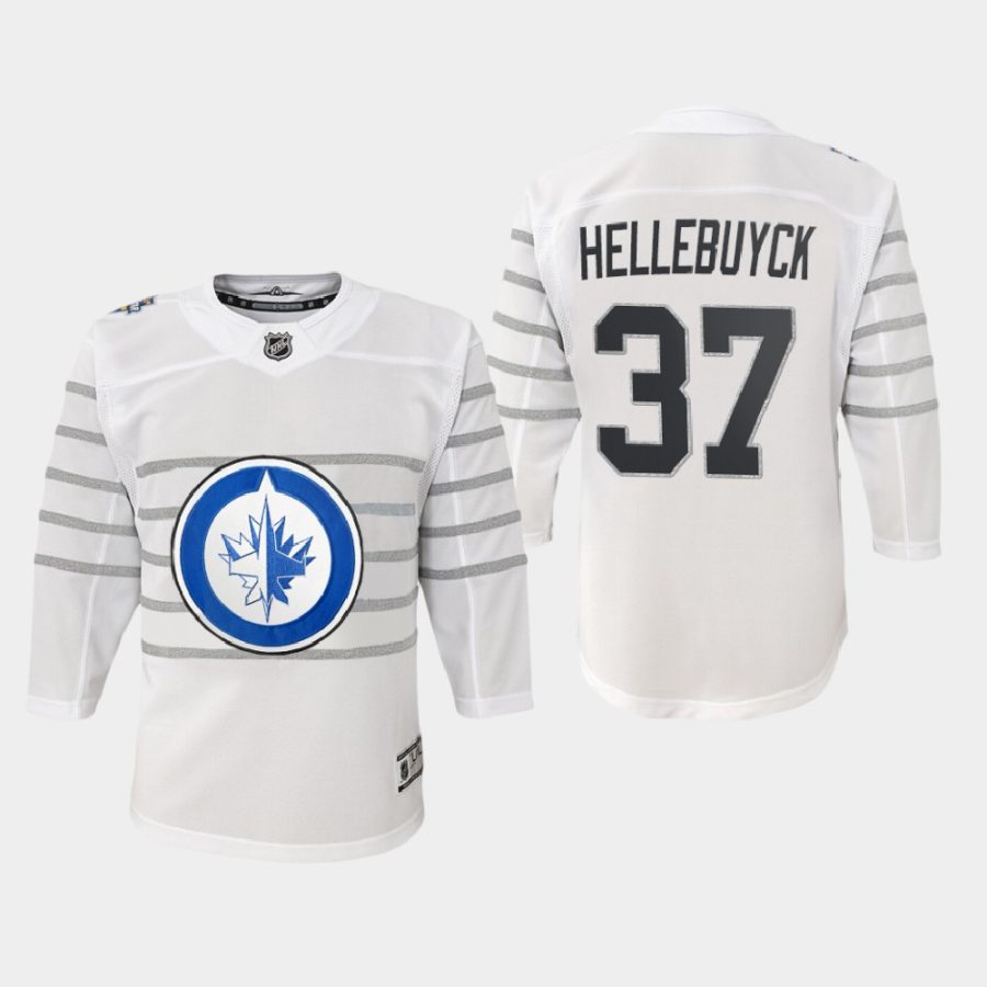 youth jets connor hellebuyck white 2020 nhl all star game premier player jersey