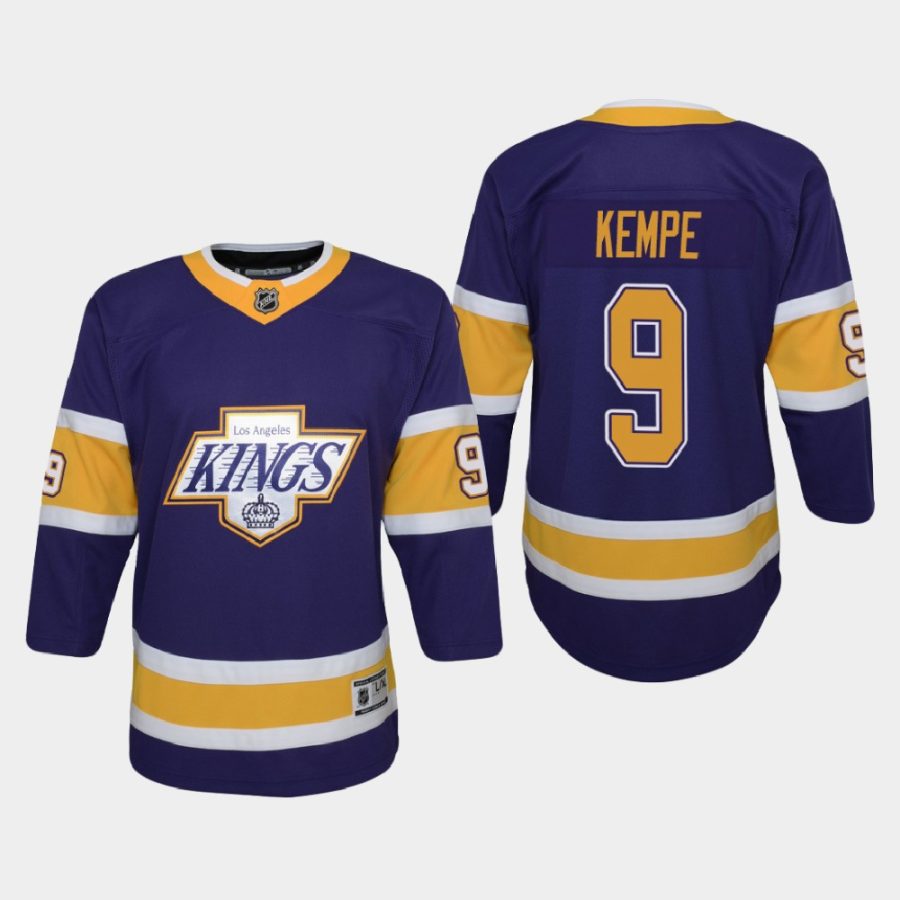 youth kings adrian kempe purple 2020 21 reverse retro replica jersey