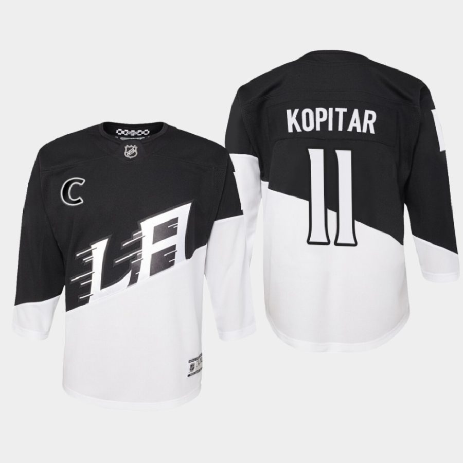 youth kings anze kopitar black 2020 stadium series premier player jersey